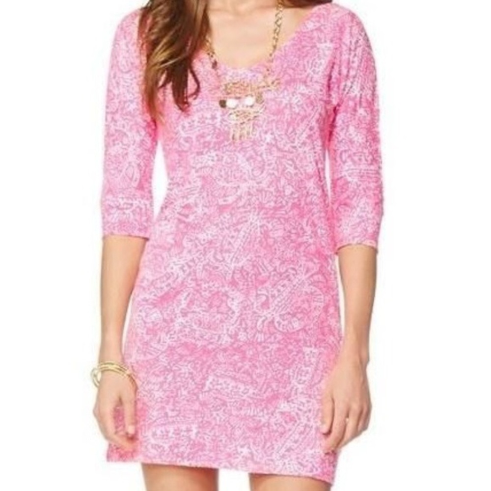 Lilly Pulitzer Pink Paisley Midi Dress